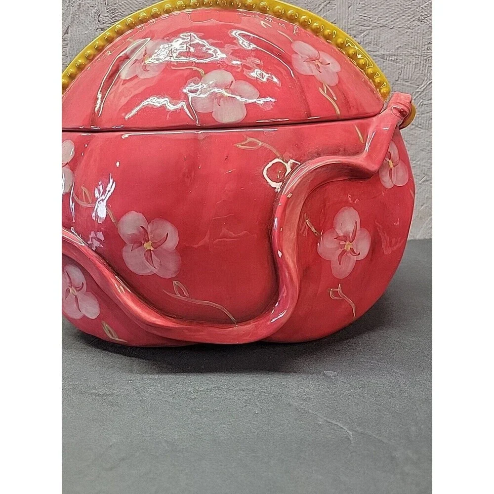 Certified International Cookie Jar Purse Shaped Floral Deb Collins‎
